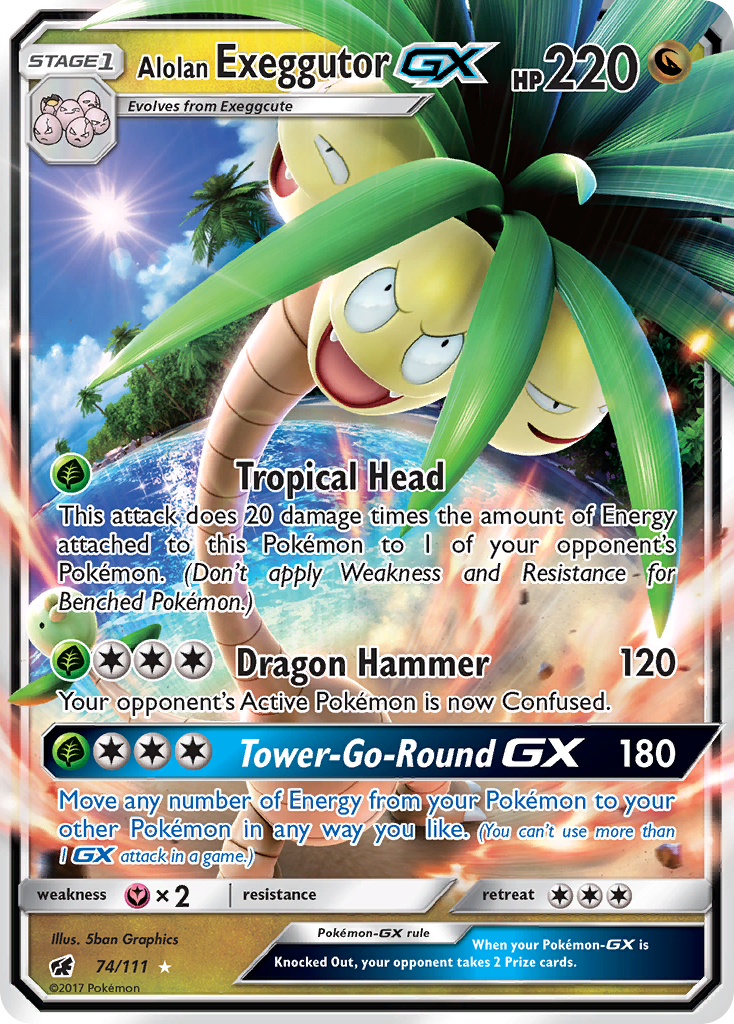 Alolan Exeggutor GX (74/111) [Sun & Moon: Crimson Invasion] | The Gaming-Verse