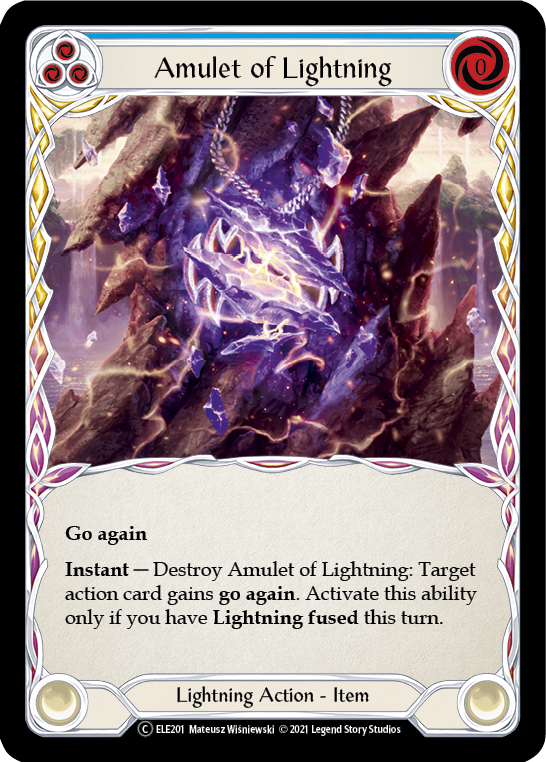 Amulet of Lightning [U-ELE201] Unlimited Rainbow Foil | The Gaming-Verse