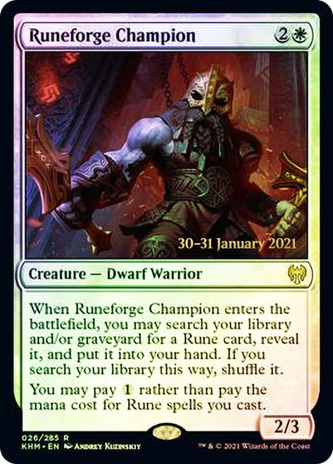 Runeforge Champion  [Kaldheim Prerelease Promos] | The Gaming-Verse