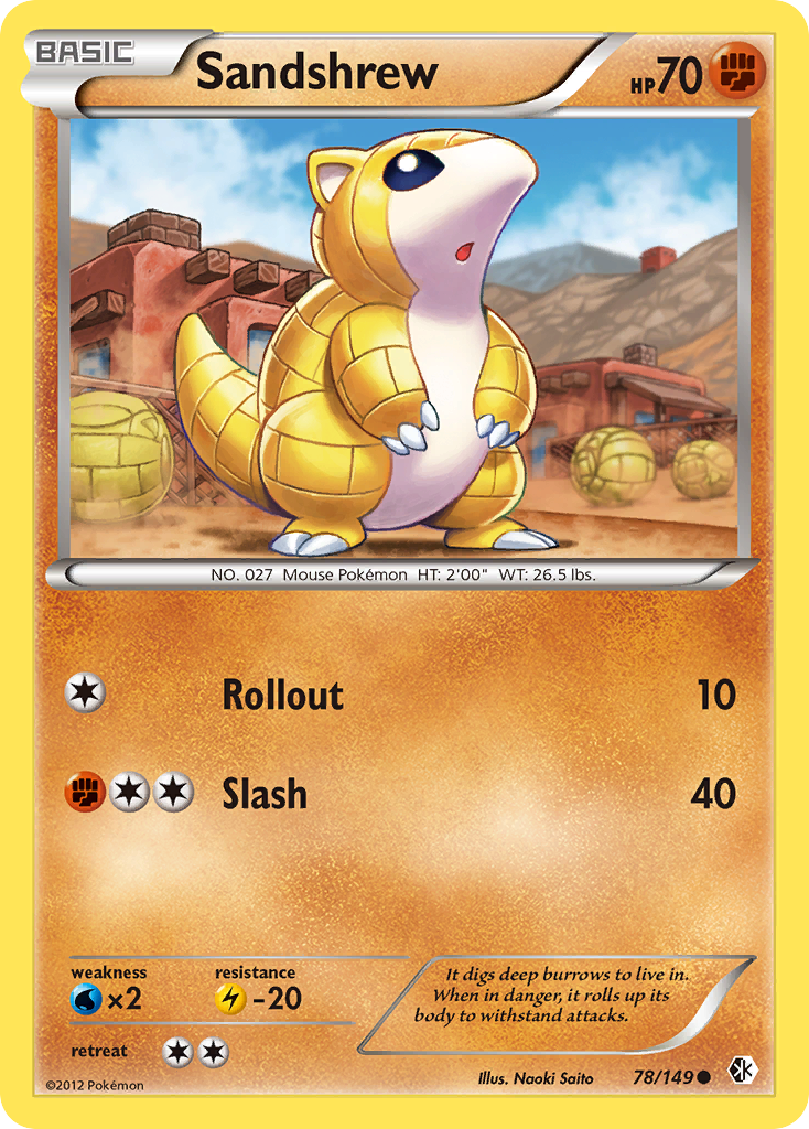 Sandshrew (78/149) [Black & White: Boundaries Crossed] | The Gaming-Verse