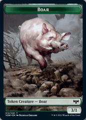 Wolf (011) // Boar Double-sided Token [Innistrad: Crimson Vow Tokens] | The Gaming-Verse