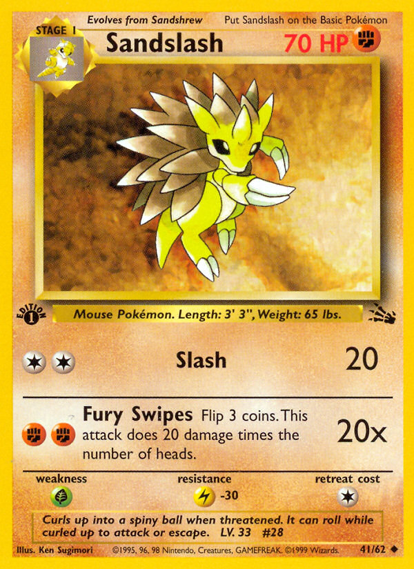 Sandslash (41/62) [Fossil 1st Edition] | The Gaming-Verse