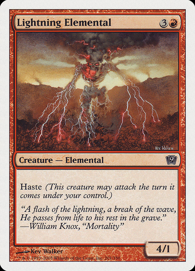 Lightning Elemental [Ninth Edition] | The Gaming-Verse