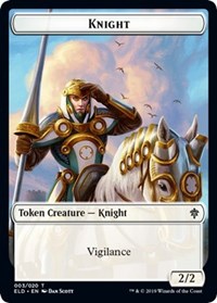 Knight // Food (17) Double-sided Token [Throne of Eldraine Tokens] | The Gaming-Verse