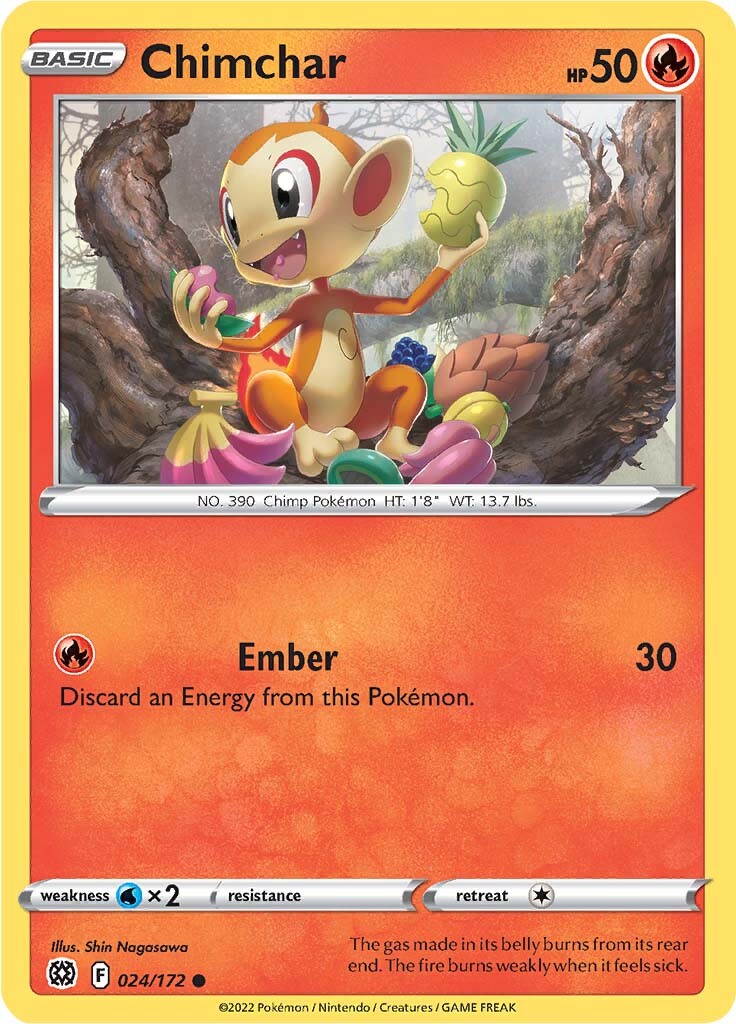 Chimchar (024/172) [Sword & Shield: Brilliant Stars] | The Gaming-Verse