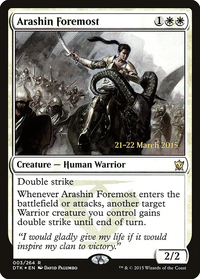 Arashin Foremost  (Prerelease) [Dragons of Tarkir Prerelease Promos] | The Gaming-Verse