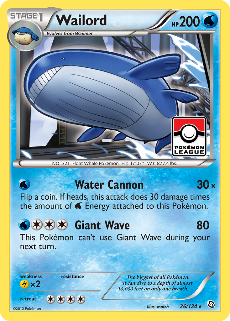 Wailord (26/124) [Black & White: Dragons Exalted] | The Gaming-Verse