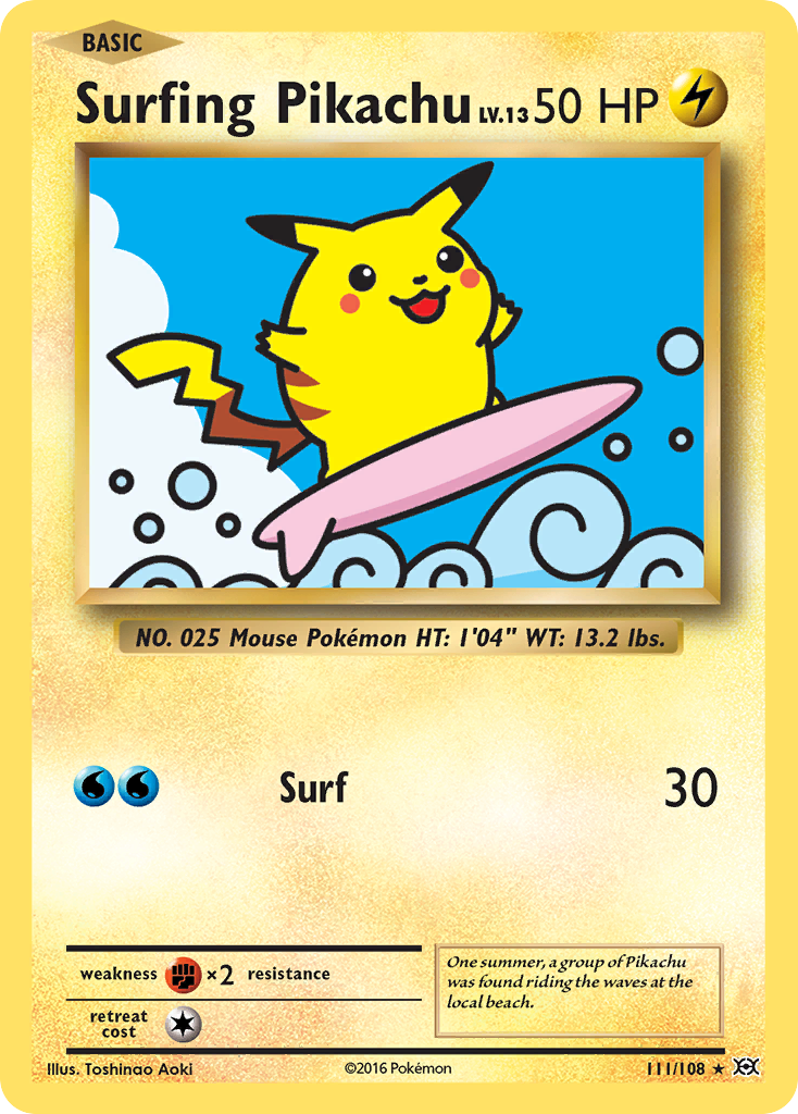 Surfing Pikachu (111/108) [XY: Evolutions] | The Gaming-Verse