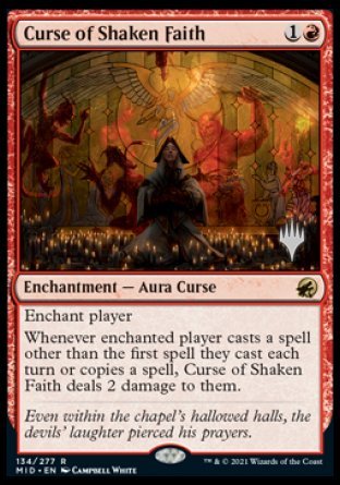 Curse of Shaken Faith (Promo Pack) [Innistrad: Midnight Hunt Promos] | The Gaming-Verse