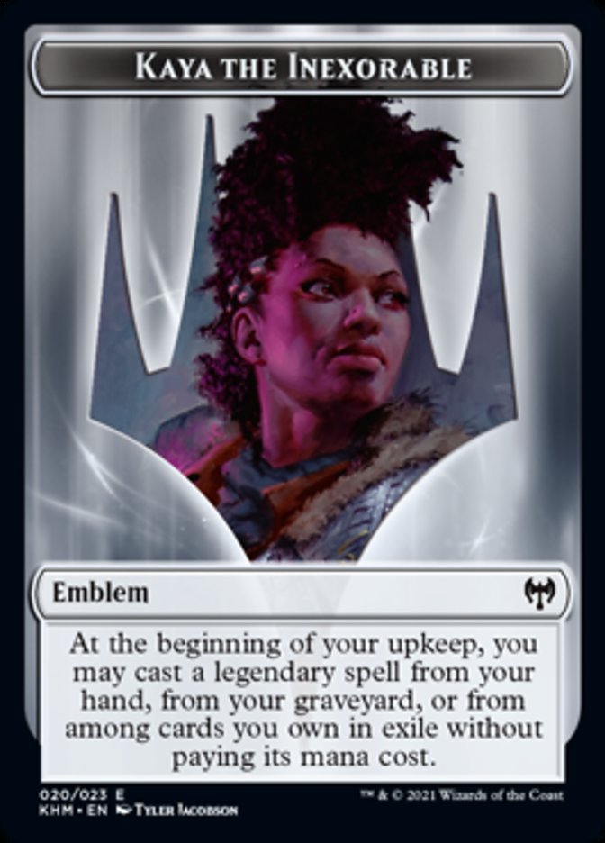 Emblem - Kaya, the Inexorable [Kaldheim] | The Gaming-Verse