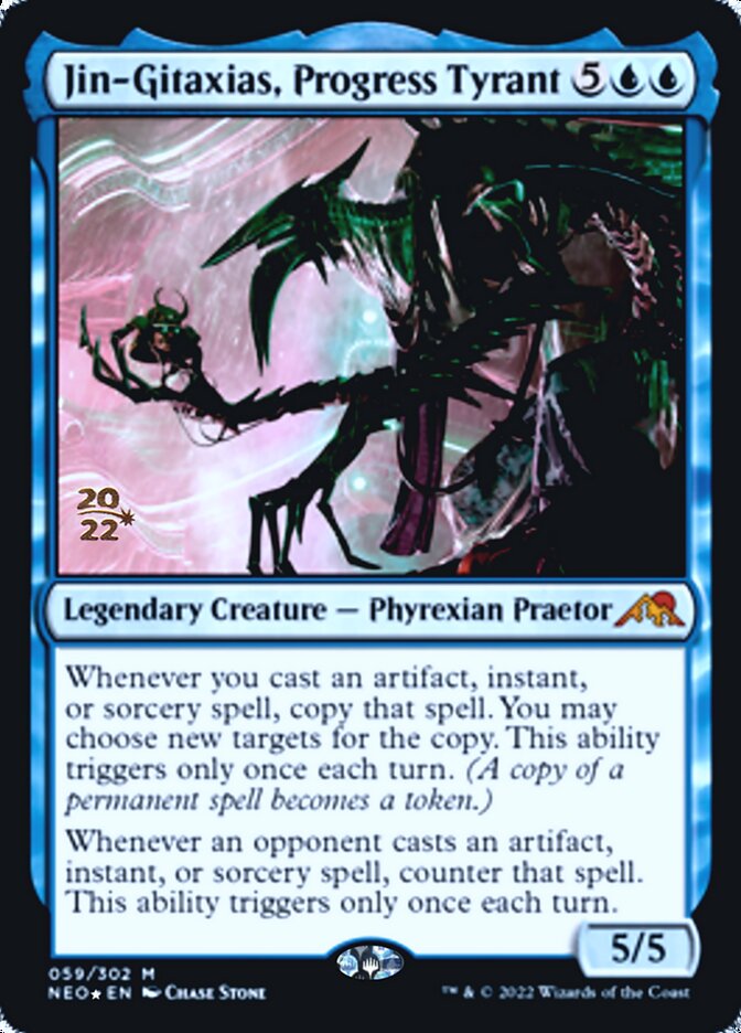 Jin-Gitaxias, Progress Tyrant [Kamigawa: Neon Dynasty Prerelease Promos] | The Gaming-Verse