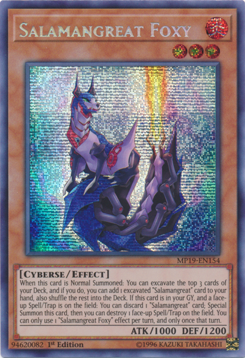 Salamangreat Foxy [MP19-EN154] Prismatic Secret Rare | The Gaming-Verse