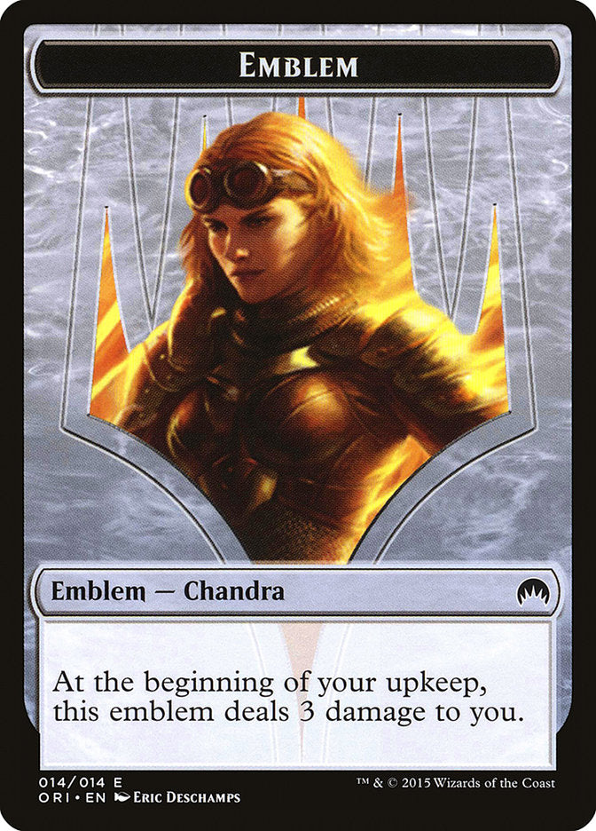 Chandra, Roaring Flame Emblem [Magic Origins Tokens] | The Gaming-Verse