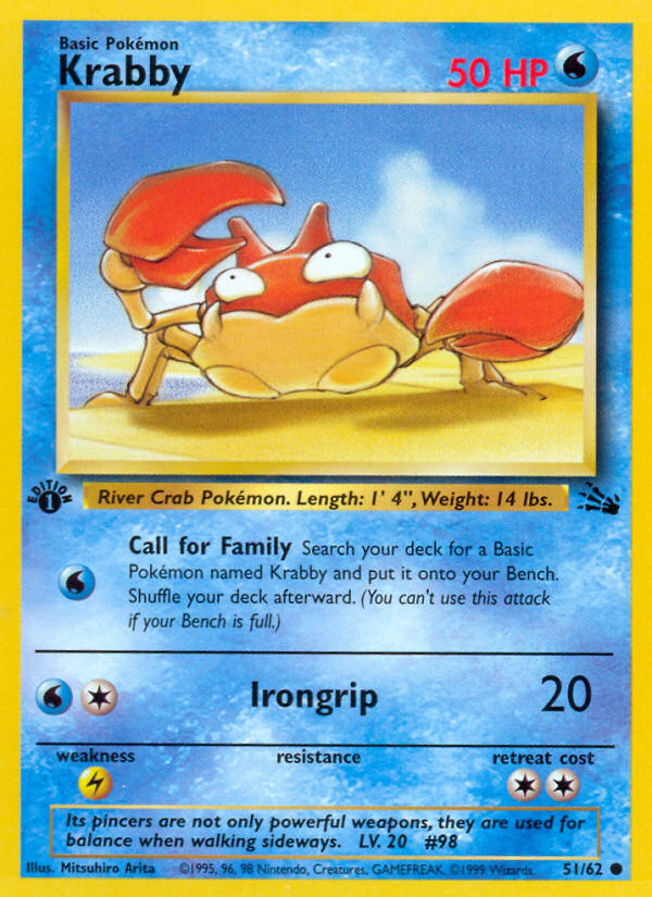 Krabby (51/62) [Fossil 1st Edition] | The Gaming-Verse