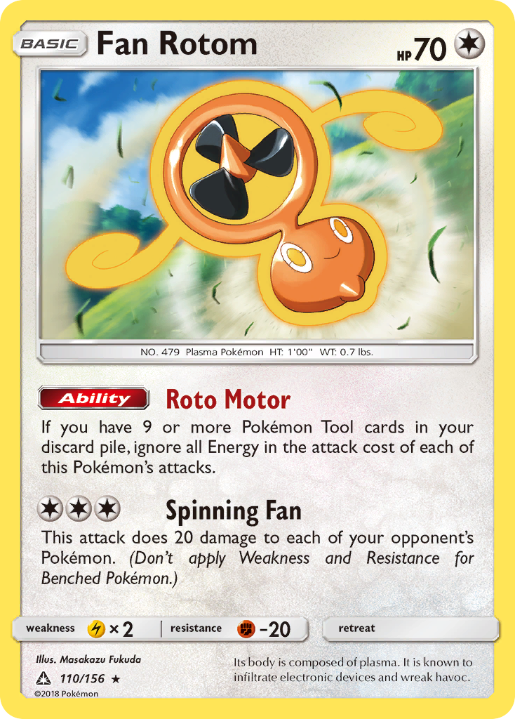 Fan Rotom (110/156) [Sun & Moon: Ultra Prism] | The Gaming-Verse