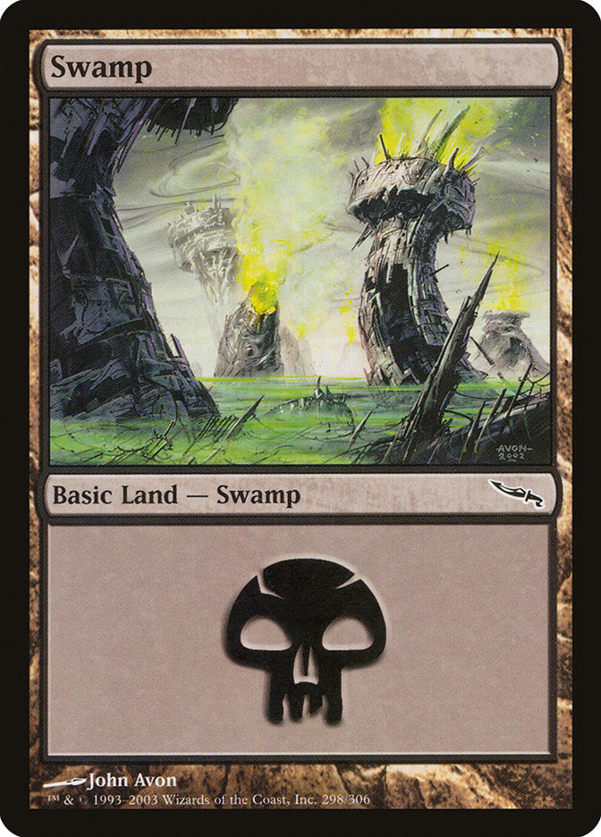 Swamp (#298) [Mirrodin] | The Gaming-Verse