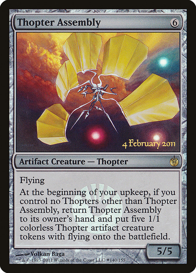 Thopter Assembly [Mirrodin Besieged Prerelease Promos] | The Gaming-Verse