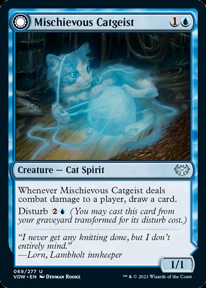 Mischievous Catgeist // Catlike Curiosity [Innistrad: Crimson Vow] | The Gaming-Verse