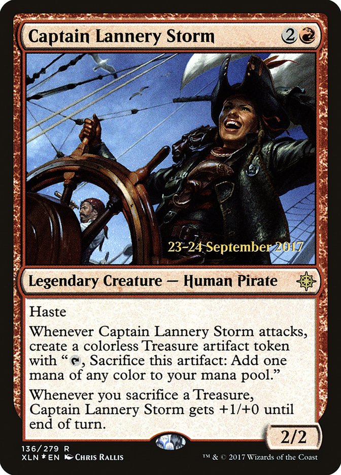 Captain Lannery Storm  (Prerelease) [Ixalan Prerelease Promos] | The Gaming-Verse