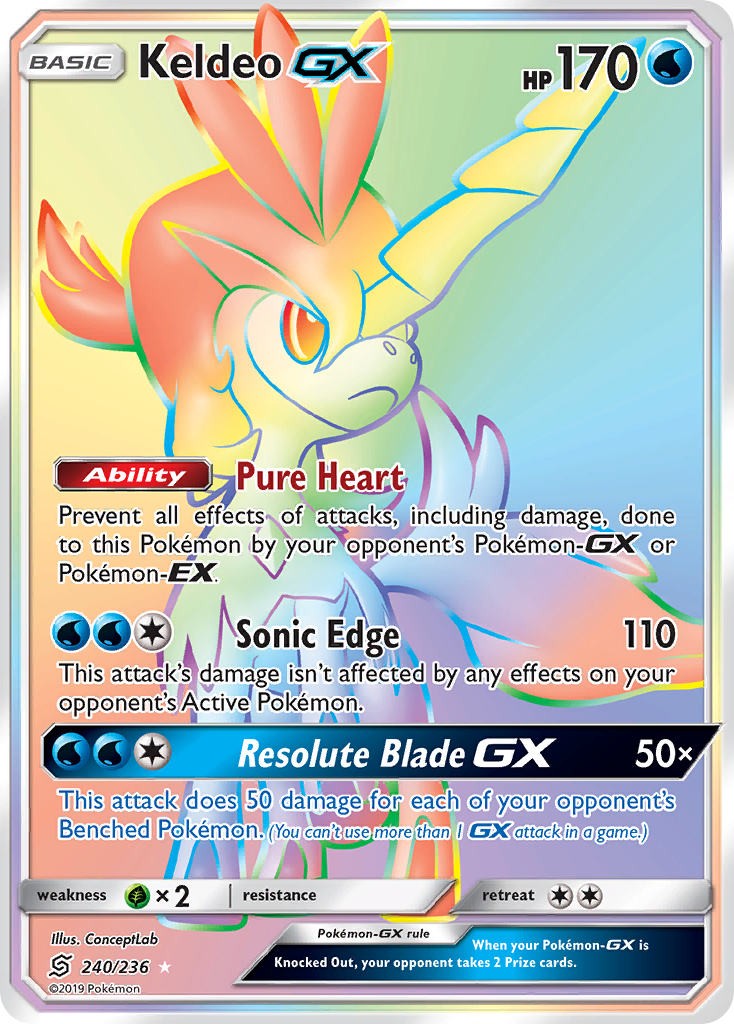 Keldeo GX (240/236) [Sun & Moon: Unified Minds] | The Gaming-Verse