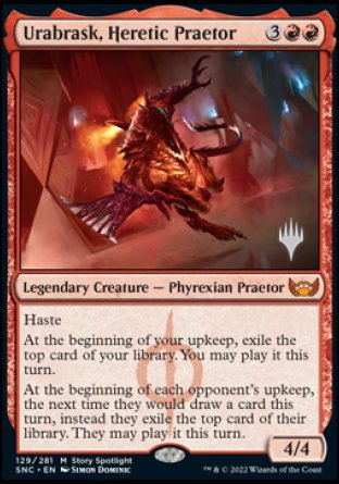 Urabrask, Heretic Praetor (Promo Pack) [Streets of New Capenna Promos] | The Gaming-Verse