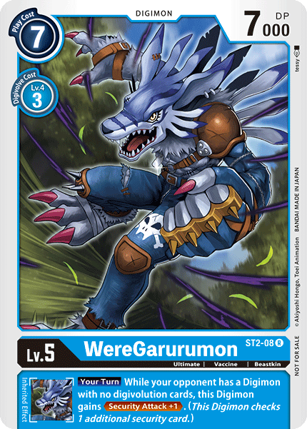 WereGarurumon [ST2-08] (Tamer Party) [Starter Deck: Cocytus Blue Promos] | The Gaming-Verse