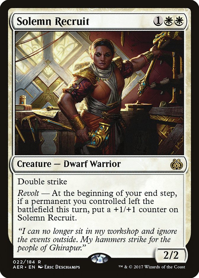 Solemn Recruit [Aether Revolt] | The Gaming-Verse