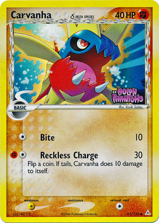 Carvanha (61/110) (Delta Species) (Stamped) [EX: Holon Phantoms] | The Gaming-Verse