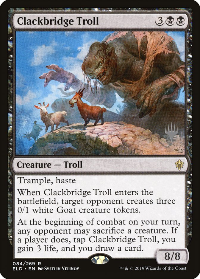 Clackbridge Troll (Promo Pack) [Throne of Eldraine Promos] | The Gaming-Verse