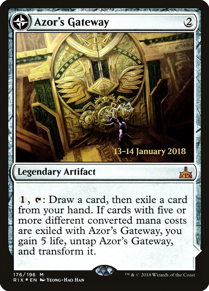 Azor's Gateway // Sanctum of the Sun (Prerelease) [Rivals of Ixalan Prerelease Promos] | The Gaming-Verse