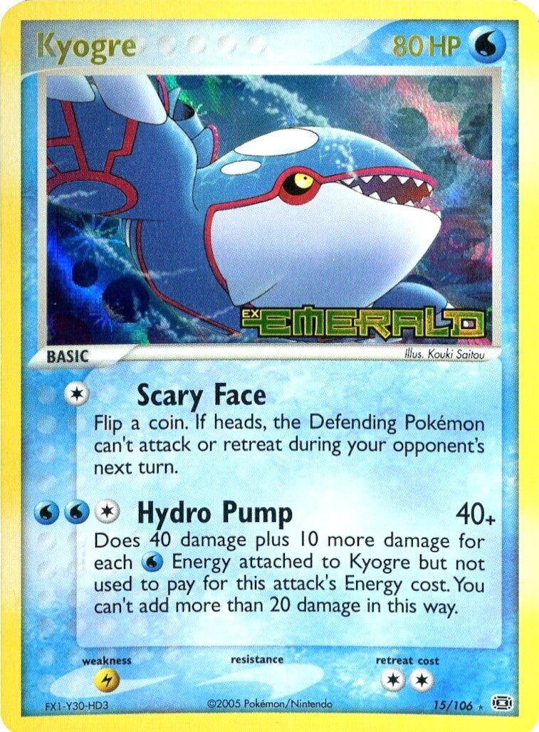 Kyogre (15/106) (Stamped) [EX: Emerald] | The Gaming-Verse