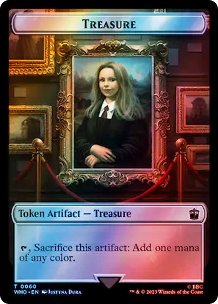 Soldier // Treasure (0060) Double-Sided Token (Surge Foil) [Doctor Who Tokens] | The Gaming-Verse