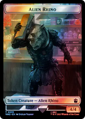 Alien Rhino // Treasure (0061) Double-Sided Token (Surge Foil) [Doctor Who Tokens] | The Gaming-Verse