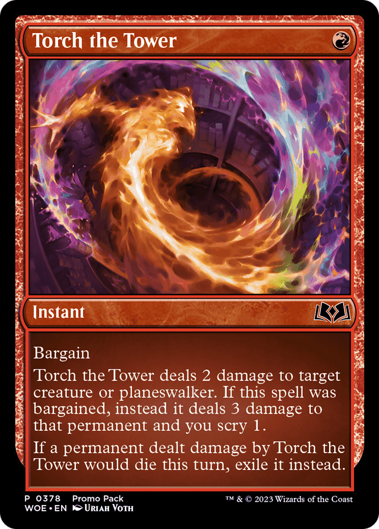 Torch the Tower (Promo Pack) [Wilds of Eldraine Promos] | The Gaming-Verse