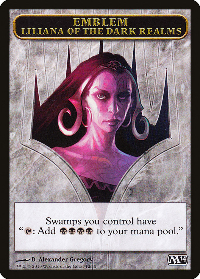 Liliana of the Dark Realms Emblem [Magic 2014 Tokens] | The Gaming-Verse