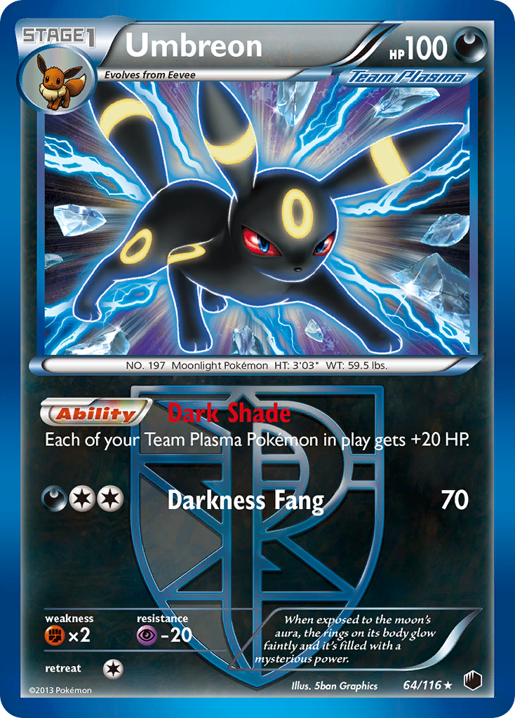 Umbreon (64/116) [Black & White: Plasma Freeze] | The Gaming-Verse