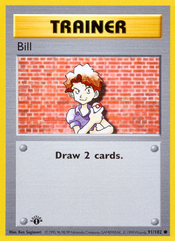 Bill (91/102) (Shadowless) [Base Set 1st Edition] | The Gaming-Verse