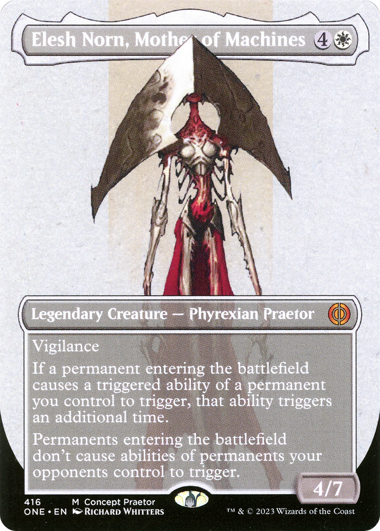 Elesh Norn, Mother of Machines (Borderless Concept Praetors) [Phyrexia: All Will Be One] | The Gaming-Verse