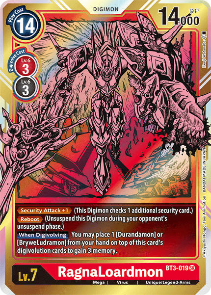 RagnaLoardmon [BT3-019] (Alternate Art) [Release Special Booster Ver.1.5] | The Gaming-Verse