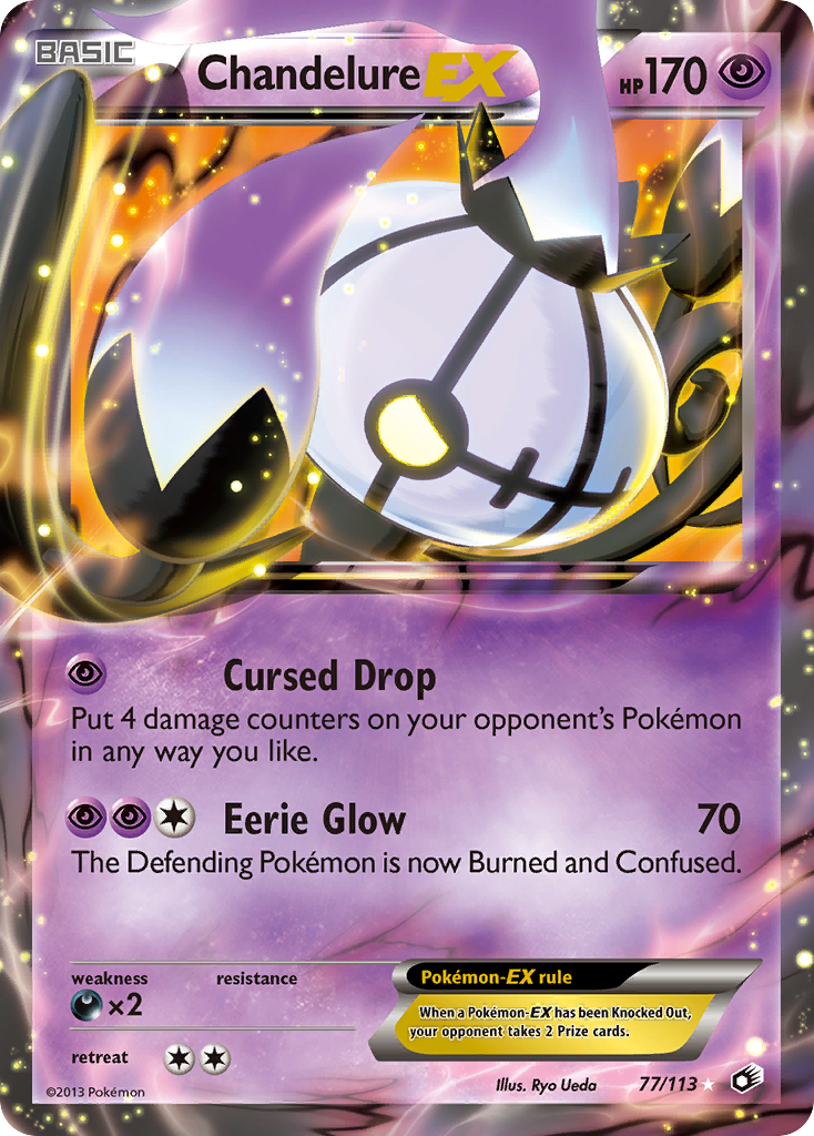 Chandelure EX (77/113) [Black & White: Legendary Treasures] | The Gaming-Verse