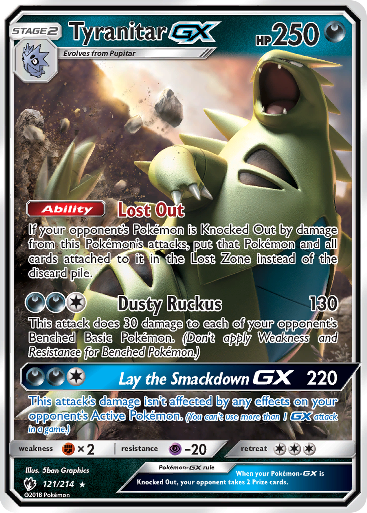 Tyranitar GX (121/214) [Sun & Moon: Lost Thunder] | The Gaming-Verse