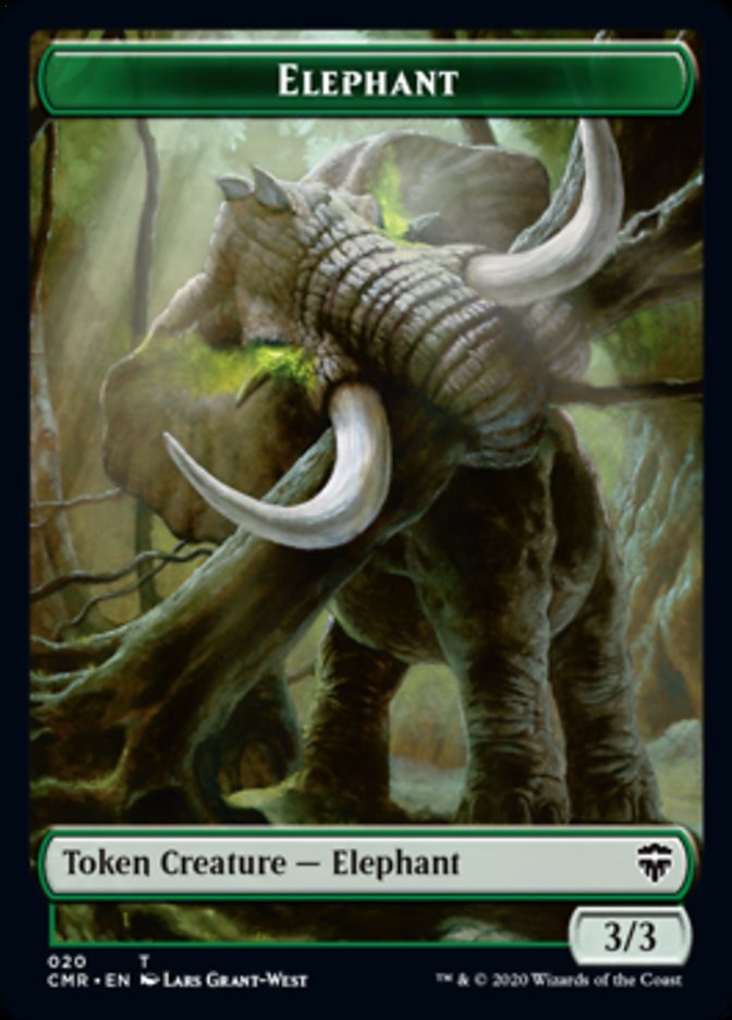 Beast (19) // Elephant Token [Commander Legends Tokens] | The Gaming-Verse