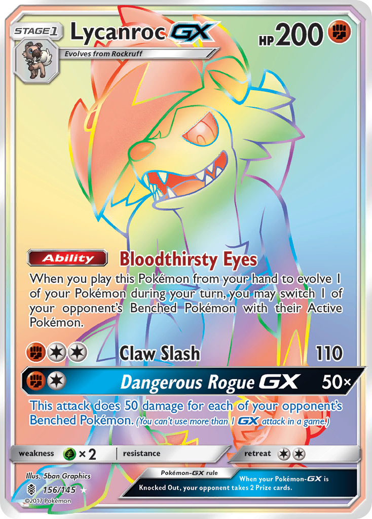 Lycanroc GX (156/145) [Sun & Moon: Guardians Rising] | The Gaming-Verse