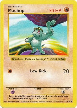 Machop (52/102) [Base Set Shadowless Unlimited] | The Gaming-Verse