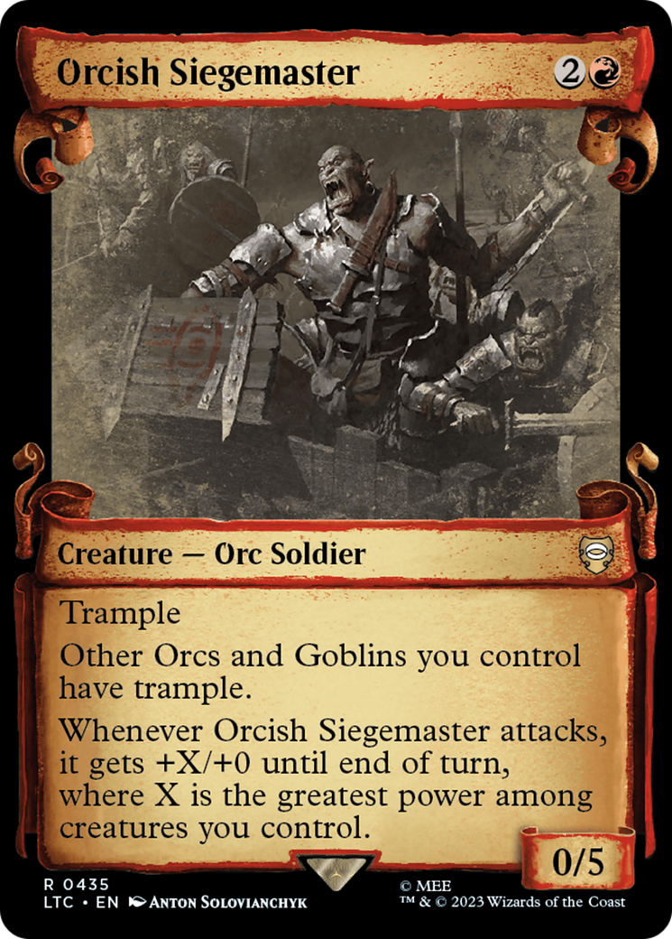 Orcish Siegemaster [The Lord of the Rings: Tales of Middle-Earth Commander Showcase Scrolls] | The Gaming-Verse