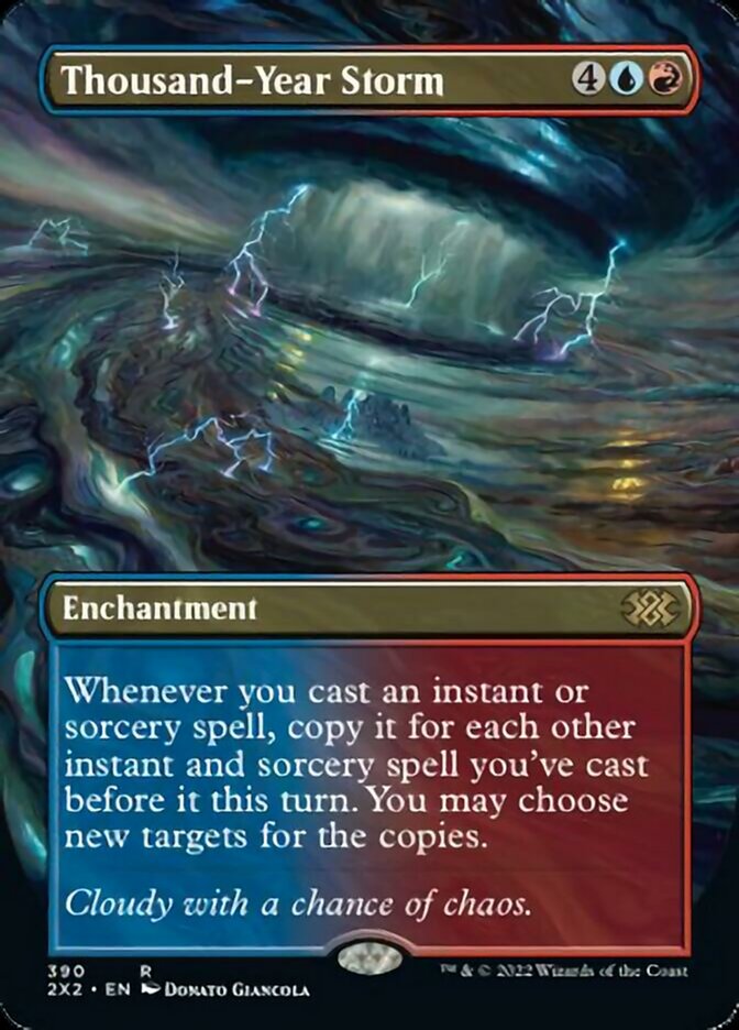 Thousand-Year Storm (Borderless Alternate Art) [Double Masters 2022] | The Gaming-Verse