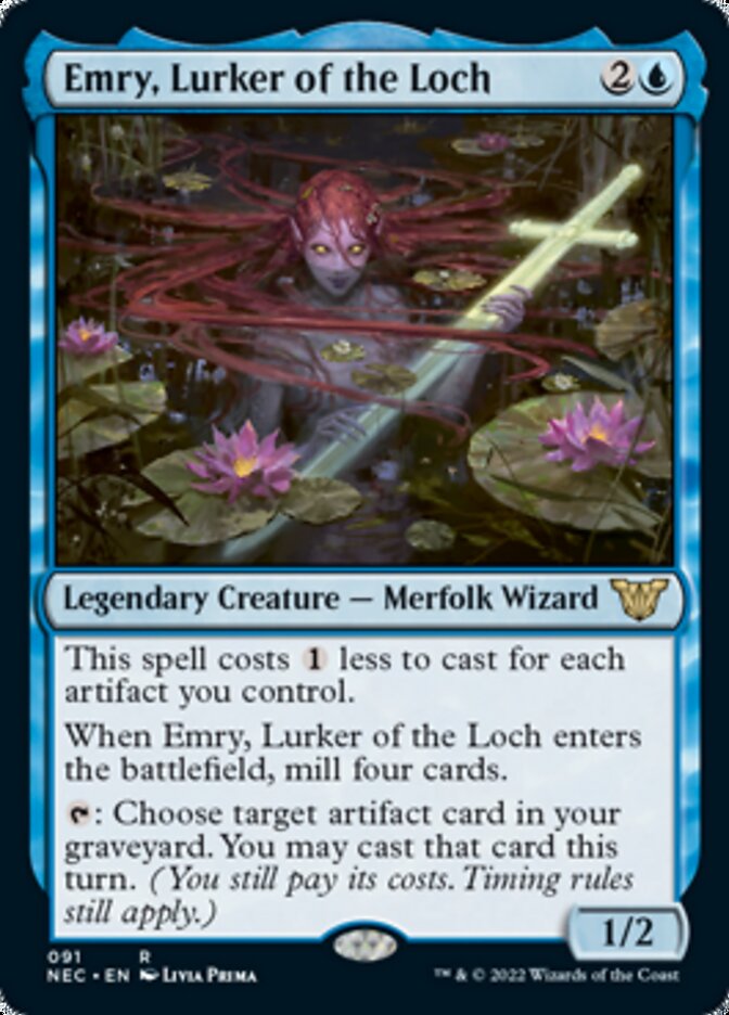 Emry, Lurker of the Loch [Kamigawa: Neon Dynasty Commander] | The Gaming-Verse