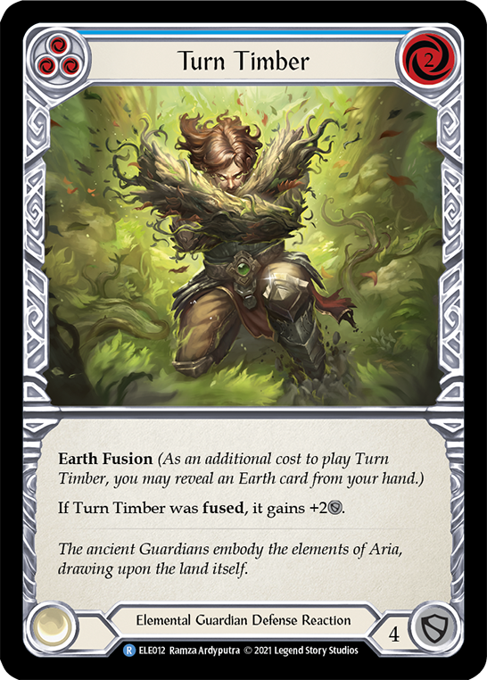 Turn Timber (Blue) [ELE012] (Tales of Aria)  1st Edition Rainbow Foil | The Gaming-Verse