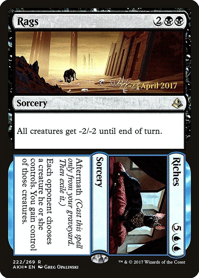 Rags // Riches  (Prerelease) [Amonkhet Prerelease Promos] | The Gaming-Verse