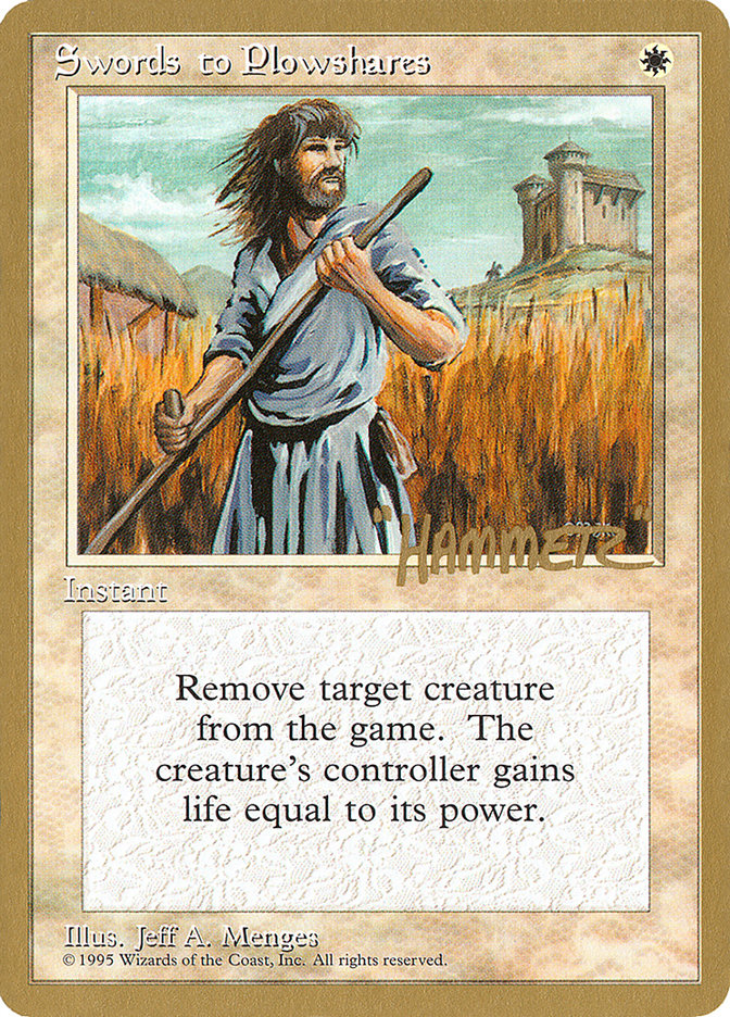 Swords to Plowshares (Shawn "Hammer" Regnier) [Pro Tour Collector Set] | The Gaming-Verse